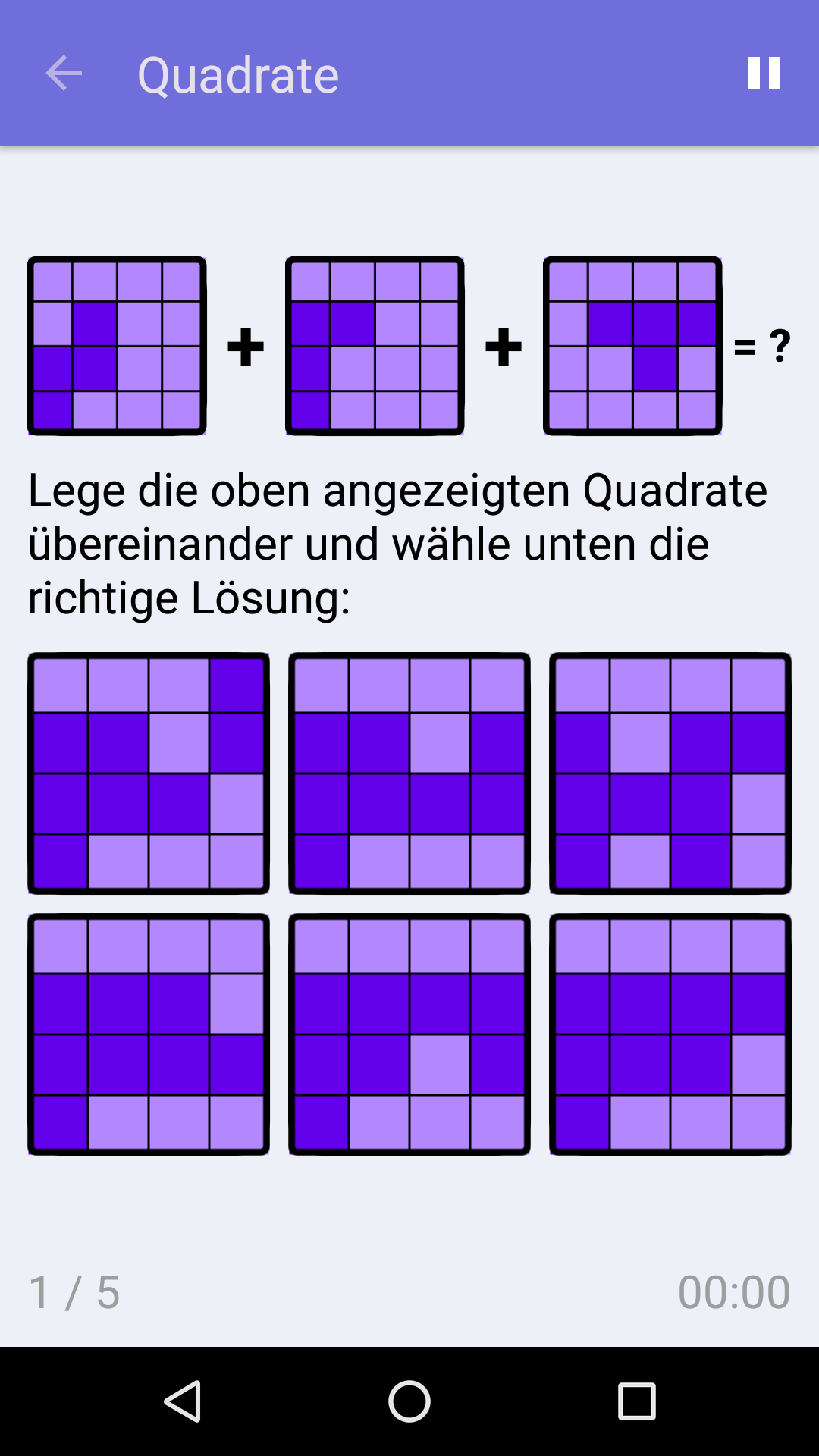 Quadrate : Kostenloses Spiel zum logischen Denken für iPhone und Android