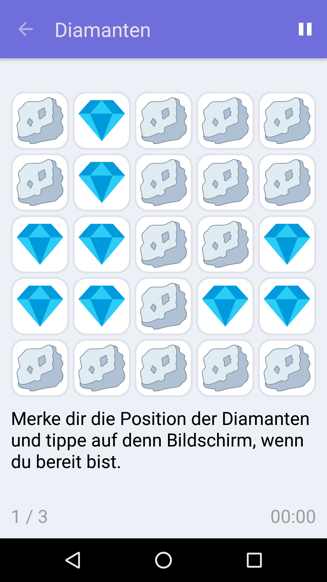 Diamanten : Kostenloses Gedächtnisspiel für iPhone und Android