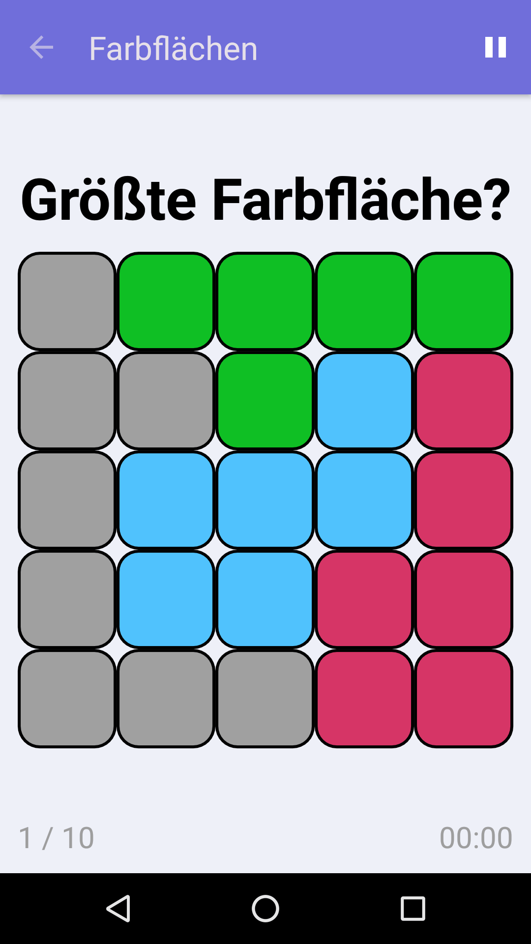 Farbflächen : Kostenloses Konzentrationsspiel für iPhone und Android