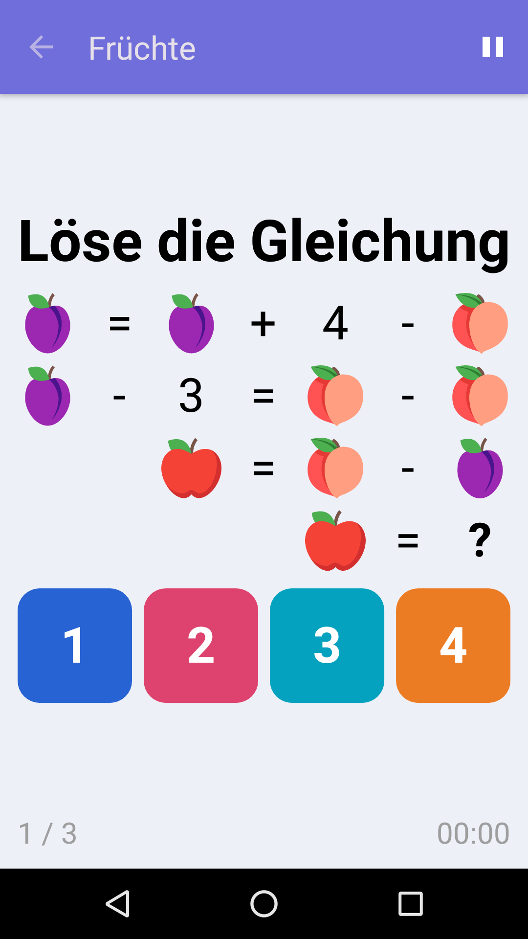 Früchte : Kostenloses Spiel zum logischen Denken für iPhone und Android