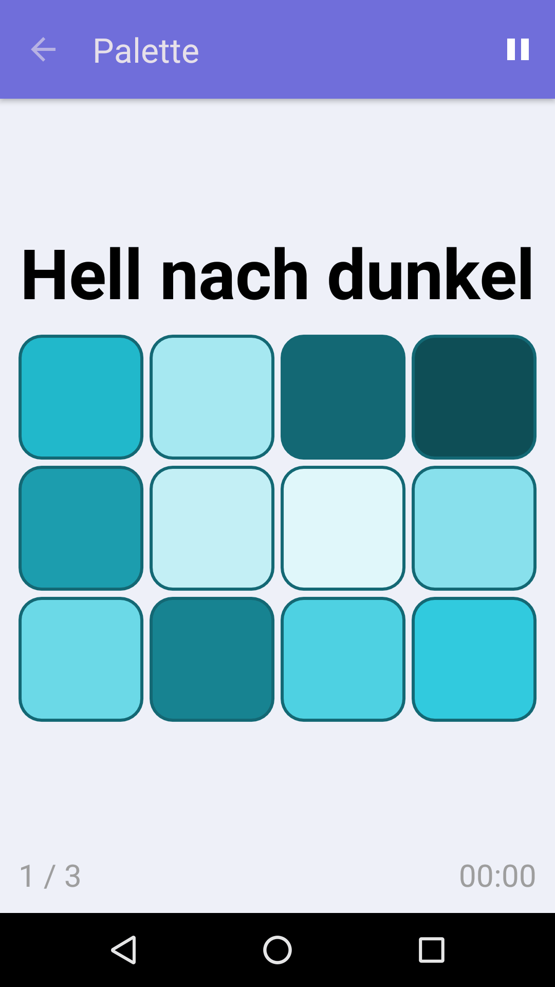 Palette : Kostenloses Konzentrationsspiel für iPhone und Android