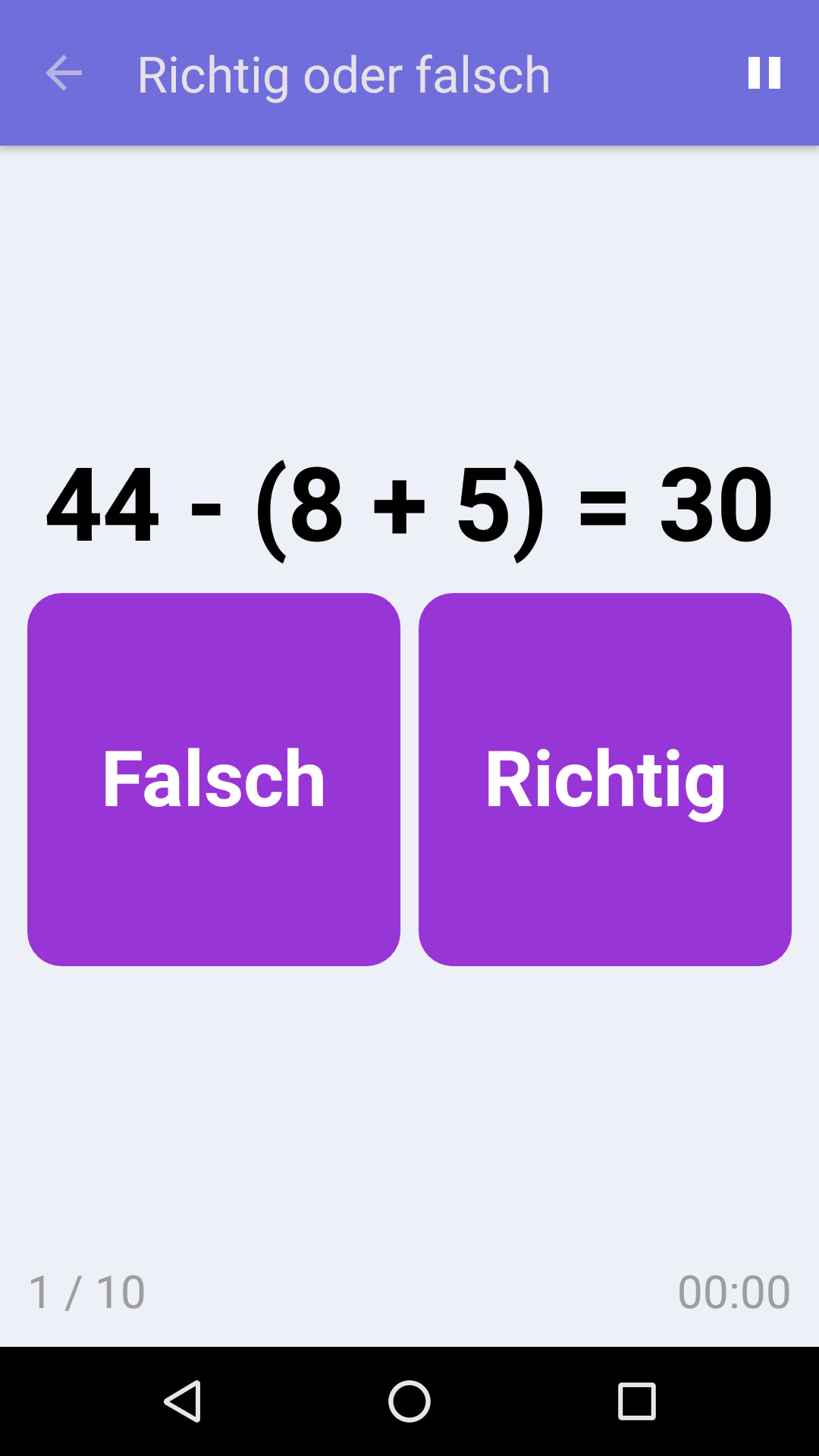 Richtig oder falsch : Kostenloses Mathespiel für iPhone und Android