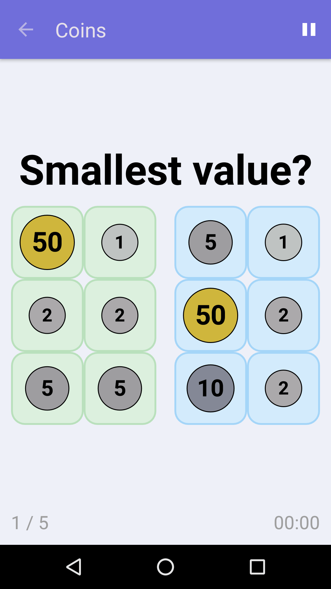 Coins : Free Math Game for iPhone & Android