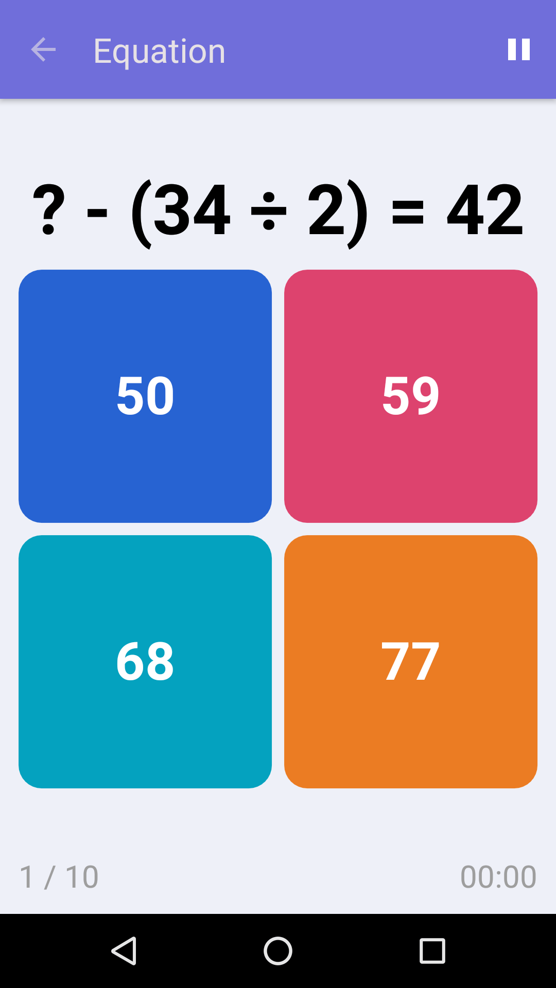 Equation : Free Math Game for iPhone & Android