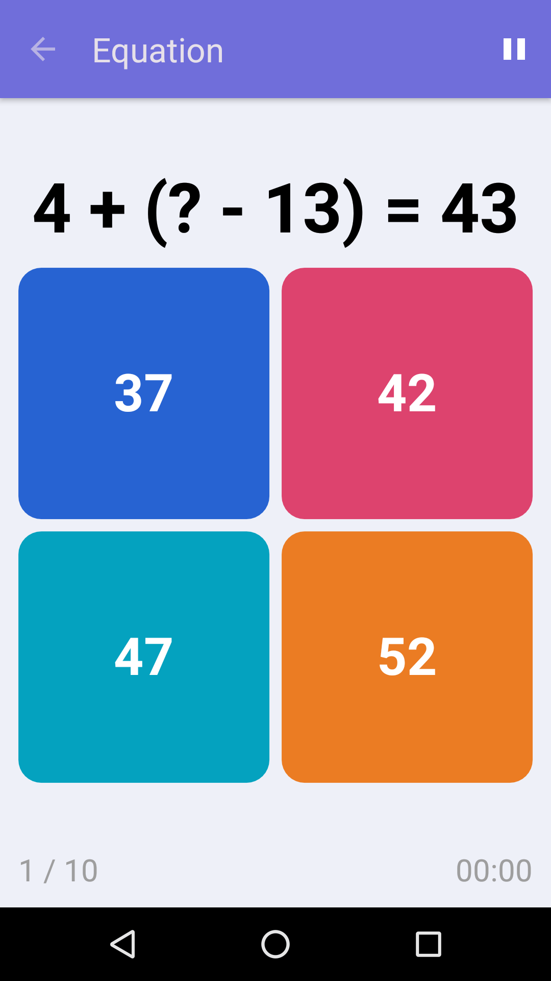 Equation : Free Math Game for iPhone & Android