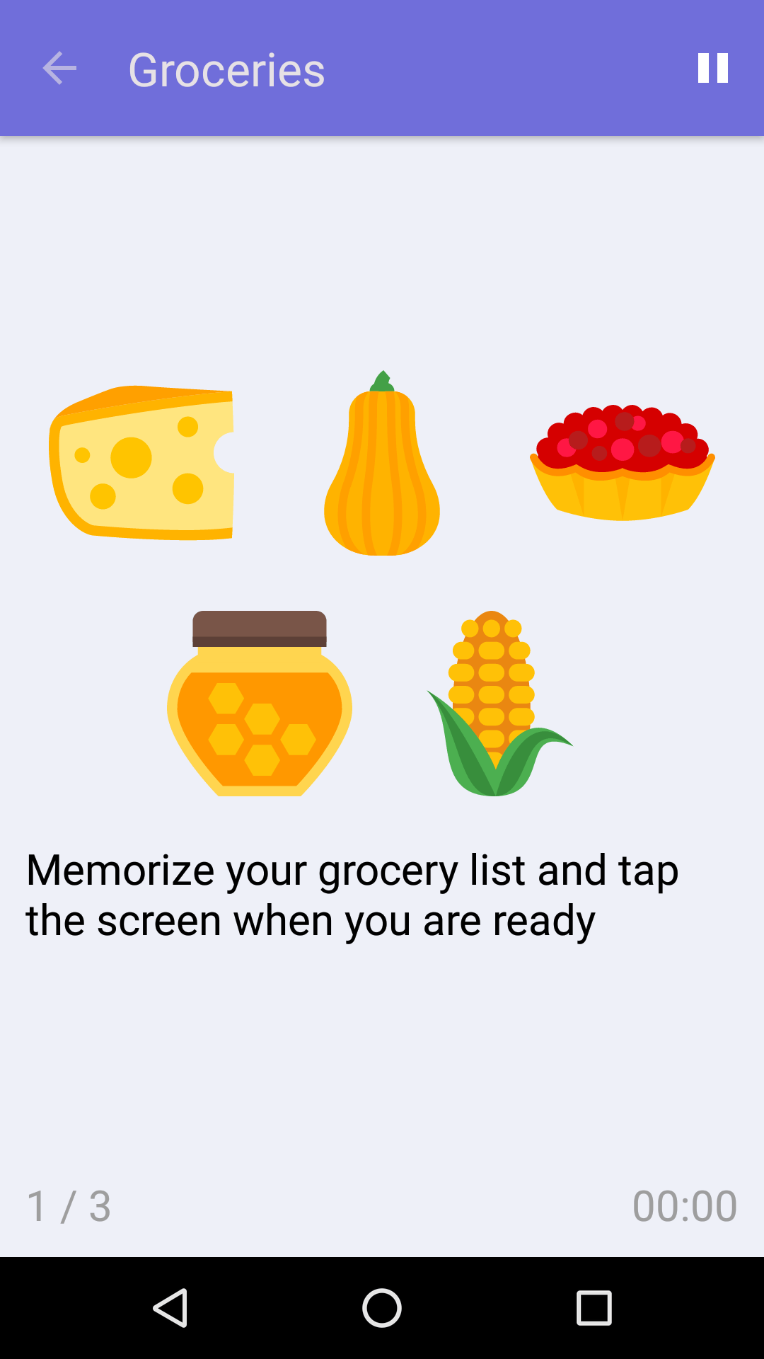 Groceries : Free Memory Game for iPhone & Android