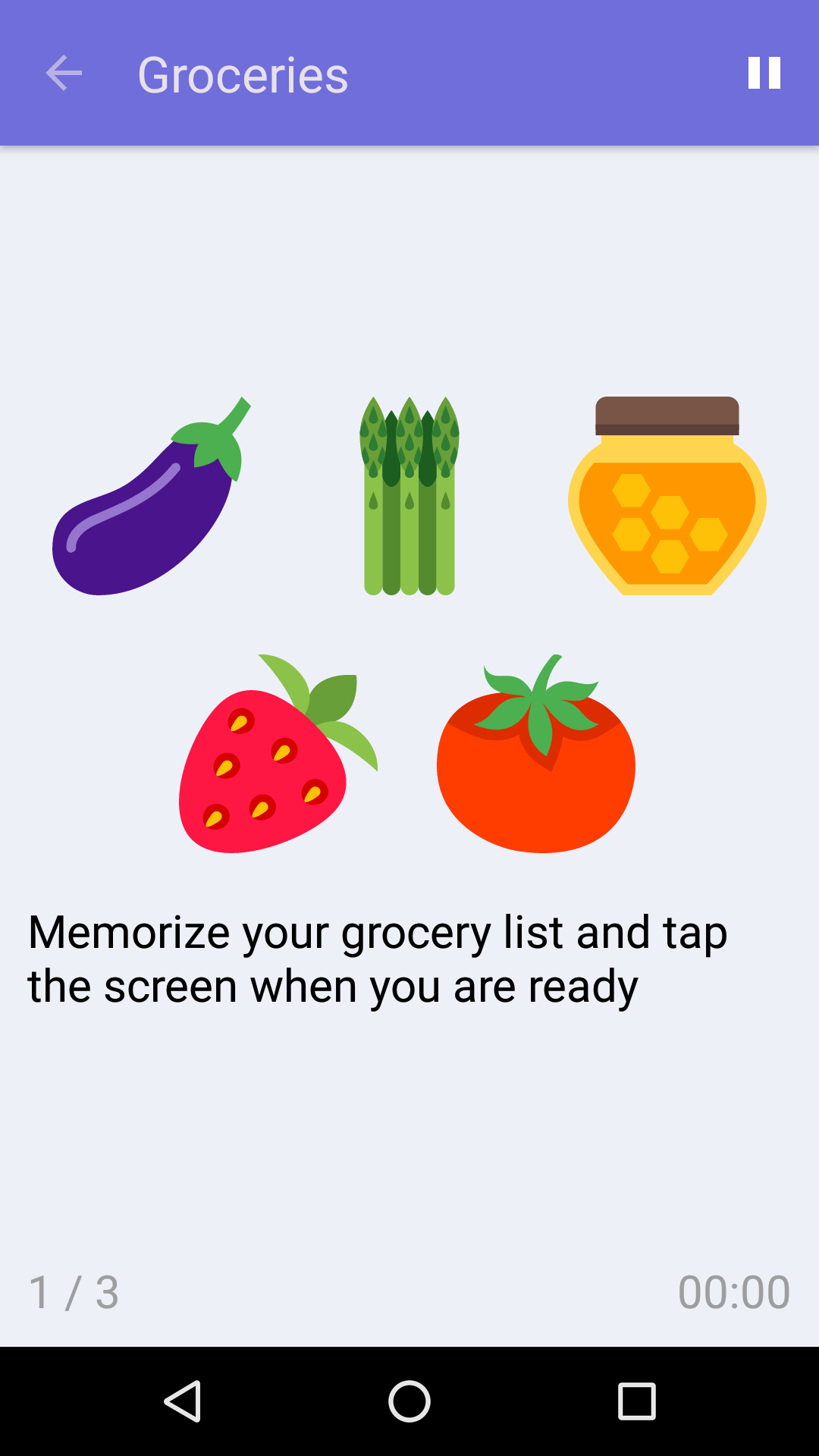 Groceries : Free Memory Game for iPhone & Android