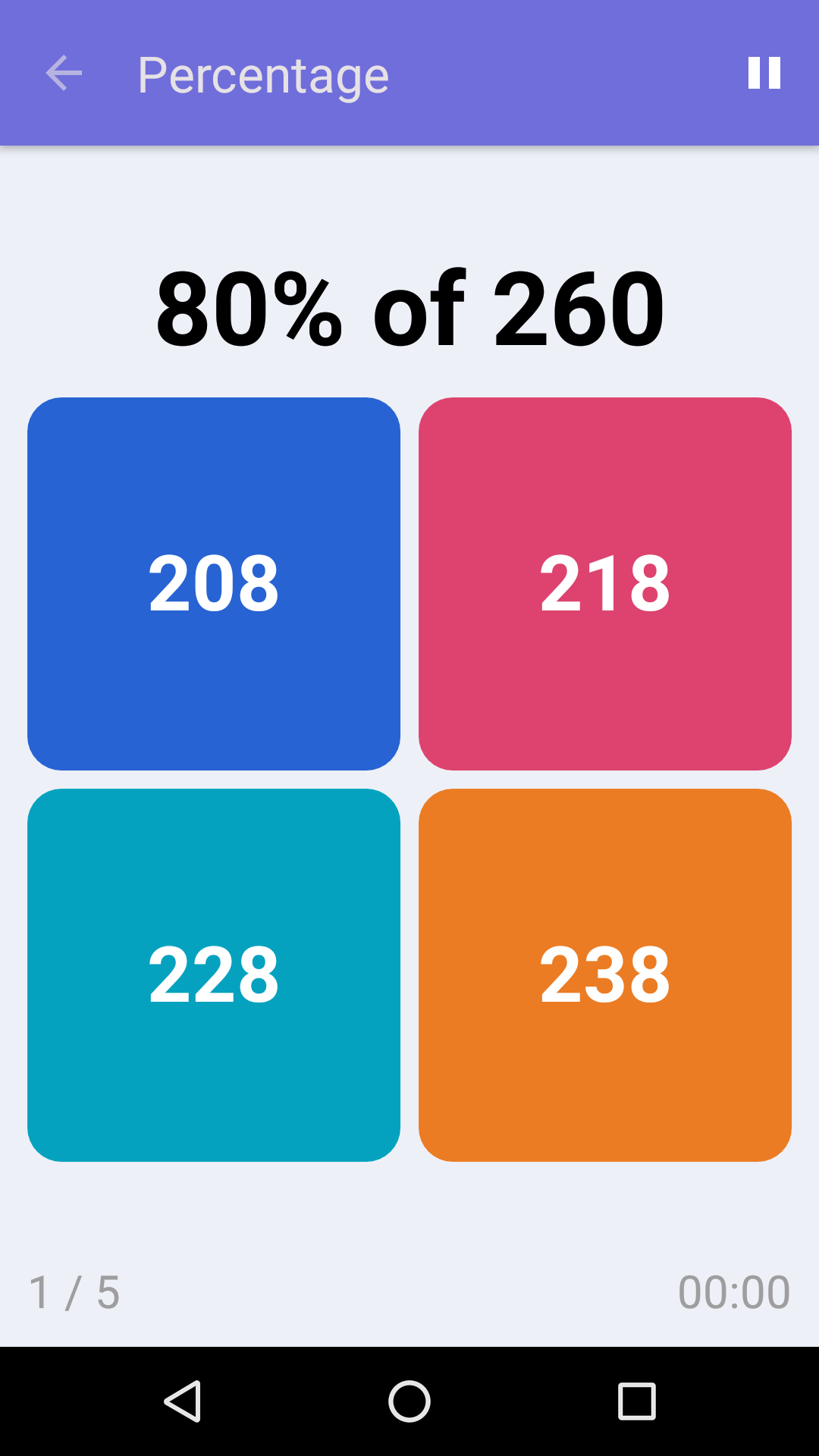 Percentage : Free Math Game for iPhone & Android