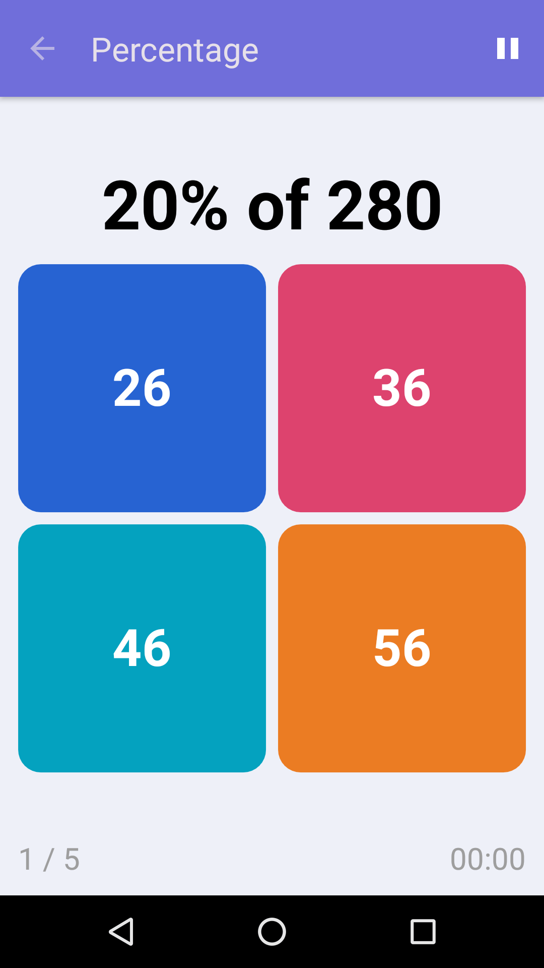 Percentage : Free Math Game for iPhone & Android