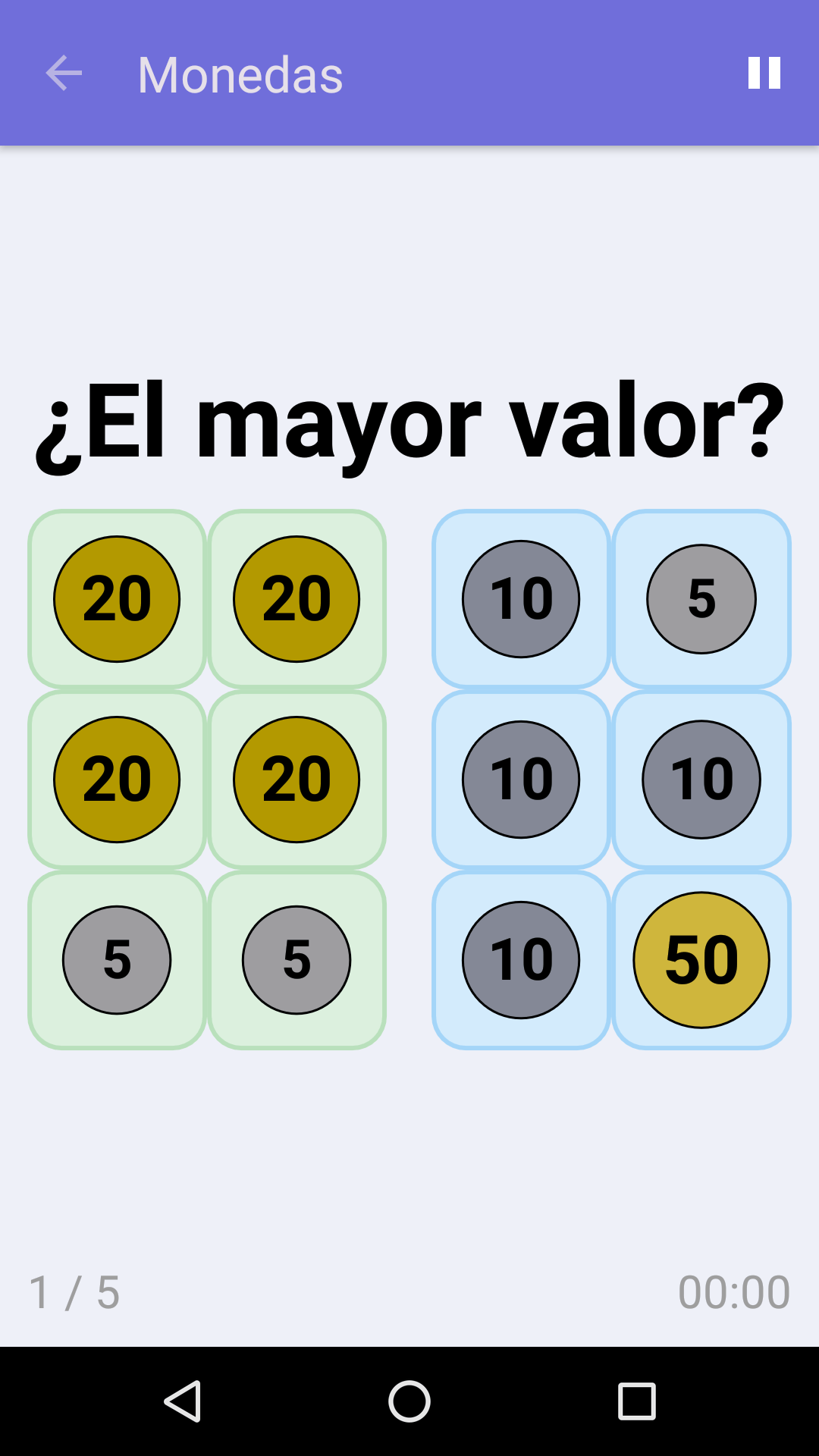 Monedas : Juego de matemáticas gratuito para iPhone y Android