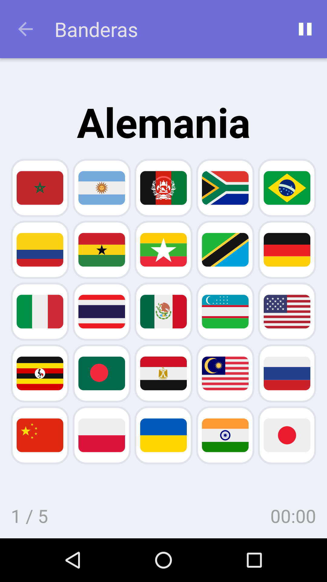 Banderas : Juego de concentración gratuito para iPhone y Android