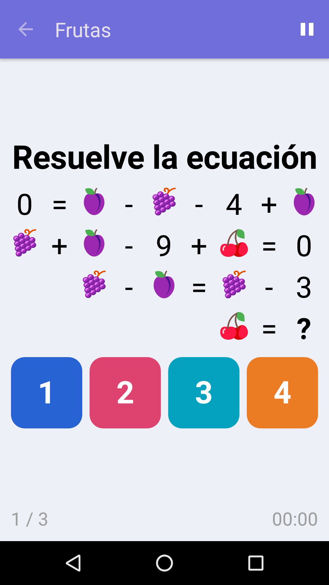 Frutas : Juego de lógica gratuito para iPhone y Android