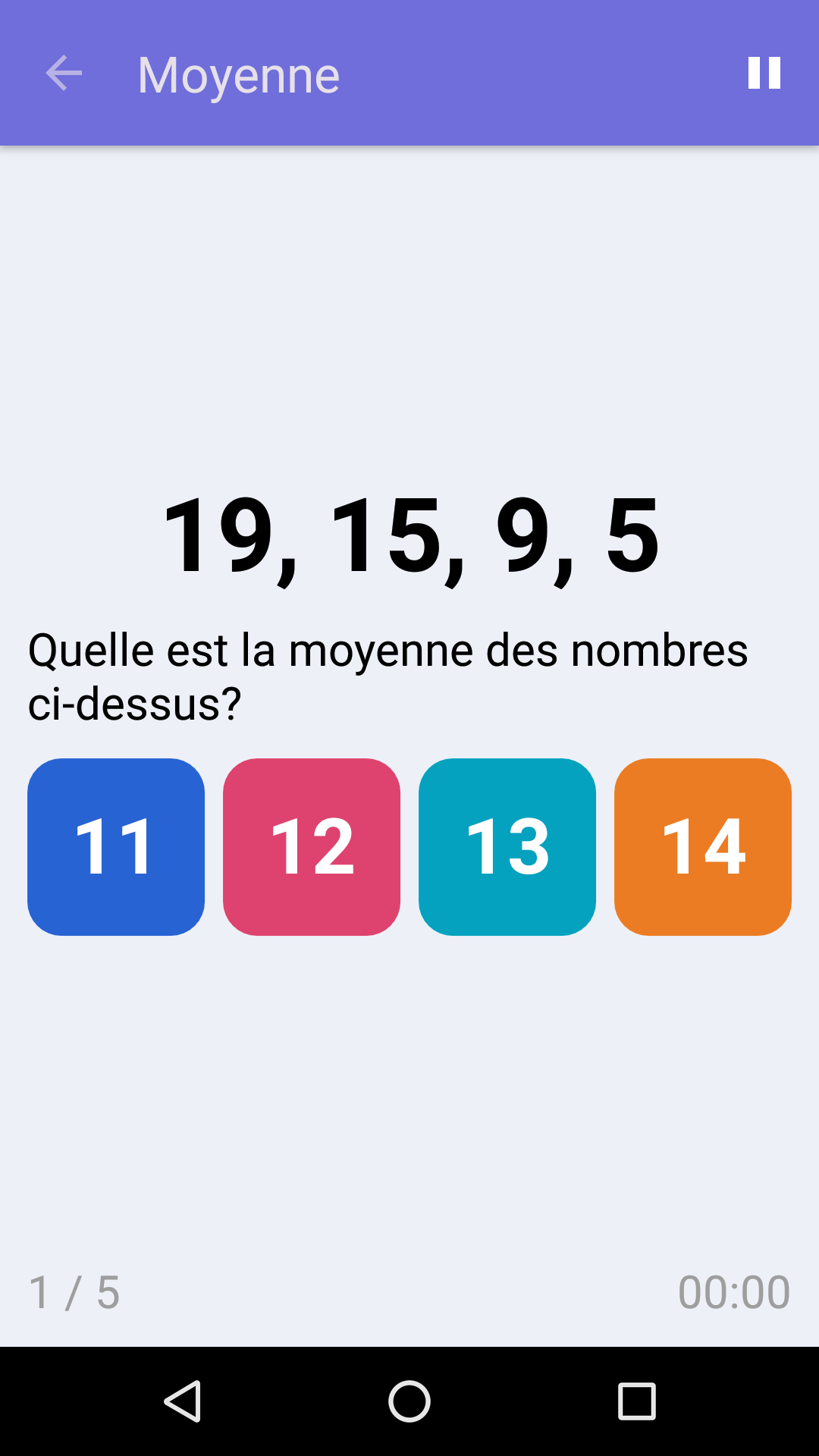 Moyenne : Jeu de math gratuit pour iPhone & Android