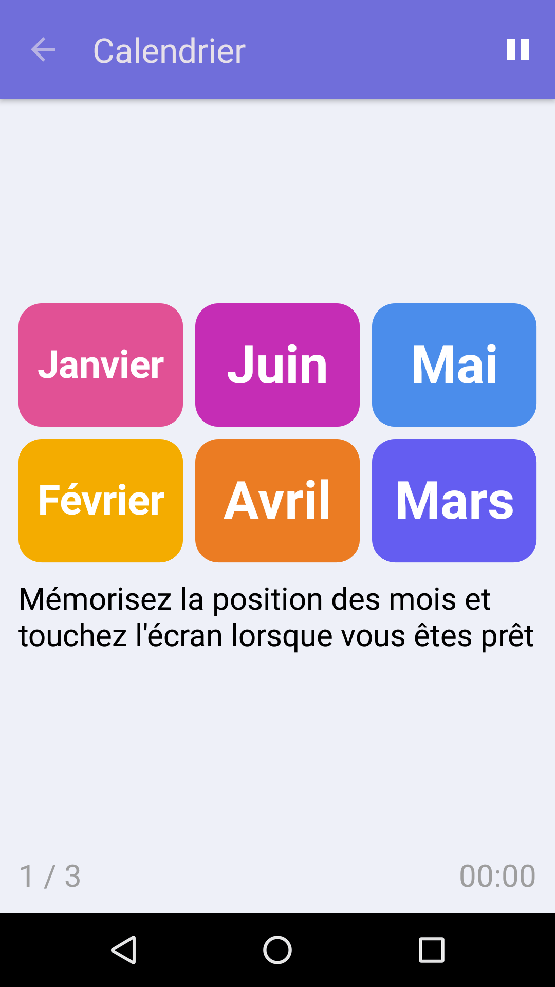 Calendrier : Jeu de mémoire gratuit pour iPhone & Android