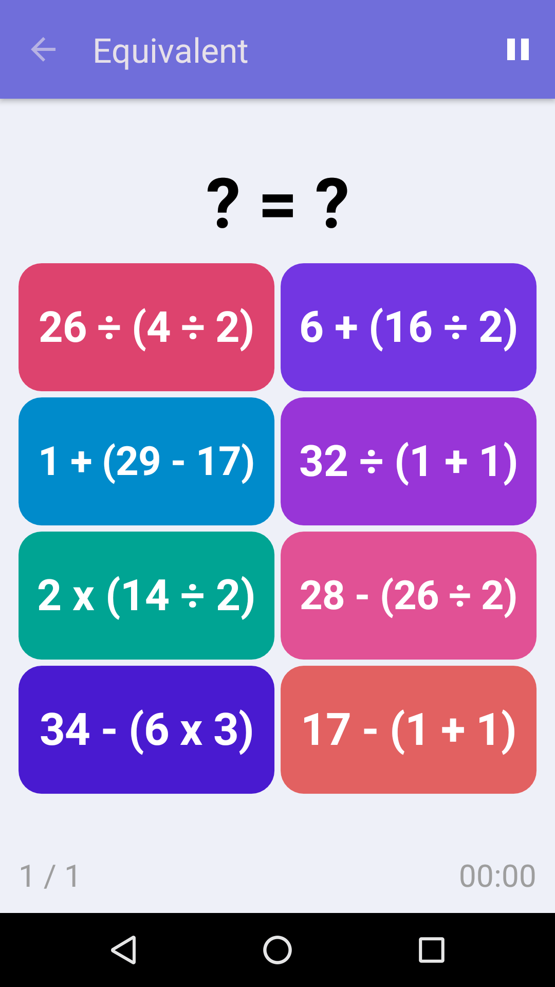 Equivalent : Jeu de math gratuit pour iPhone & Android