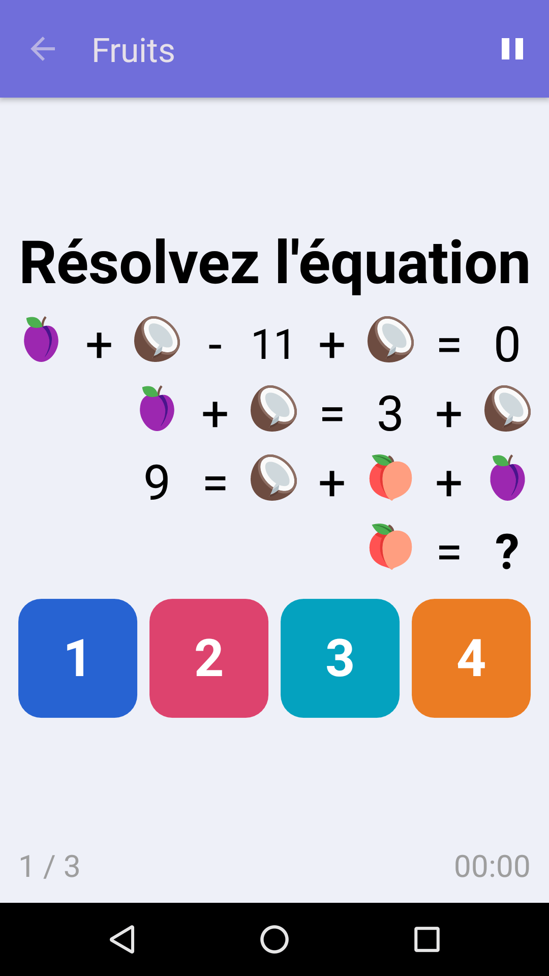 Fruits : Jeu de logique gratuit pour iPhone & Android