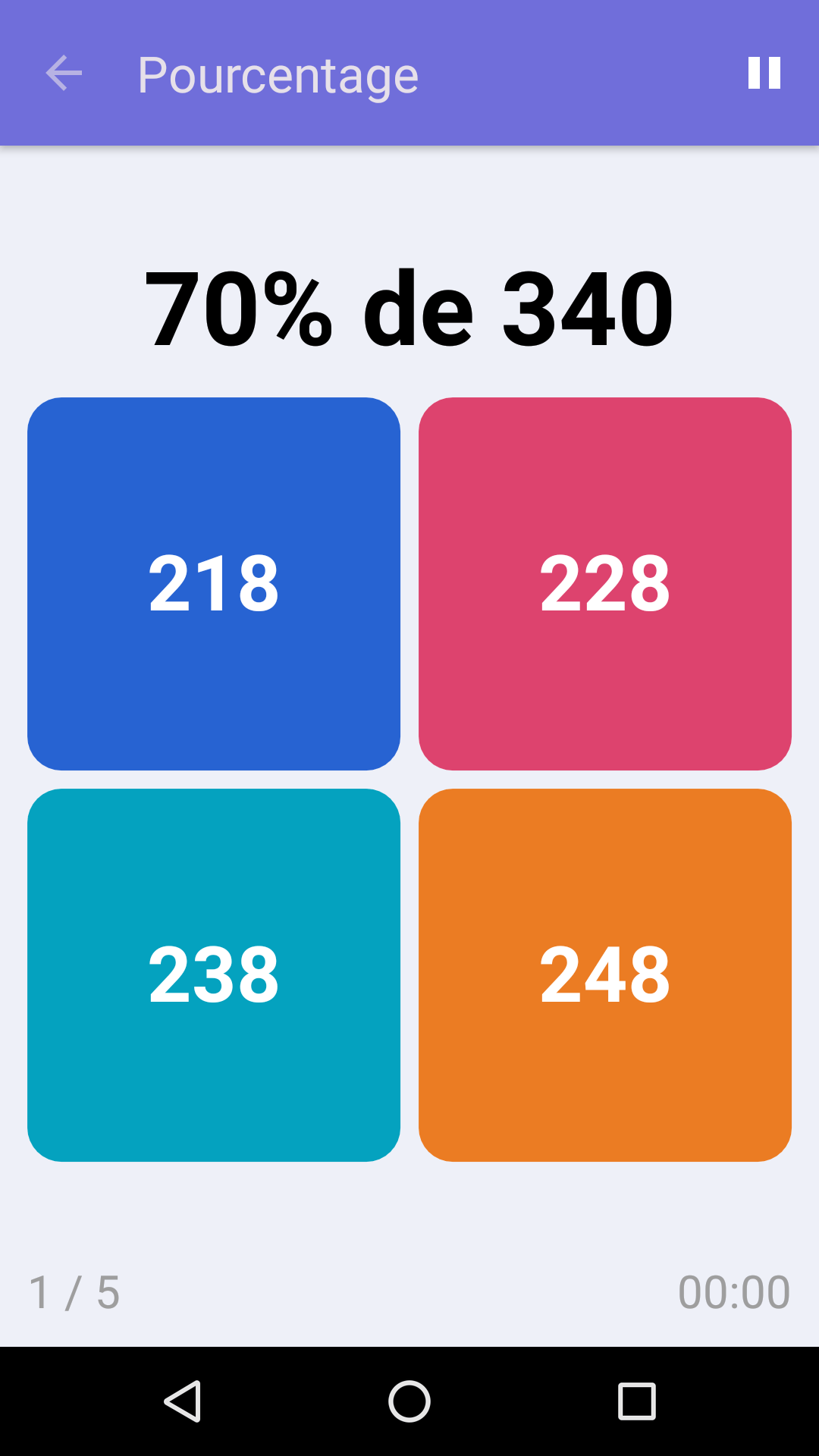 Pourcentage : Jeu de math gratuit pour iPhone & Android