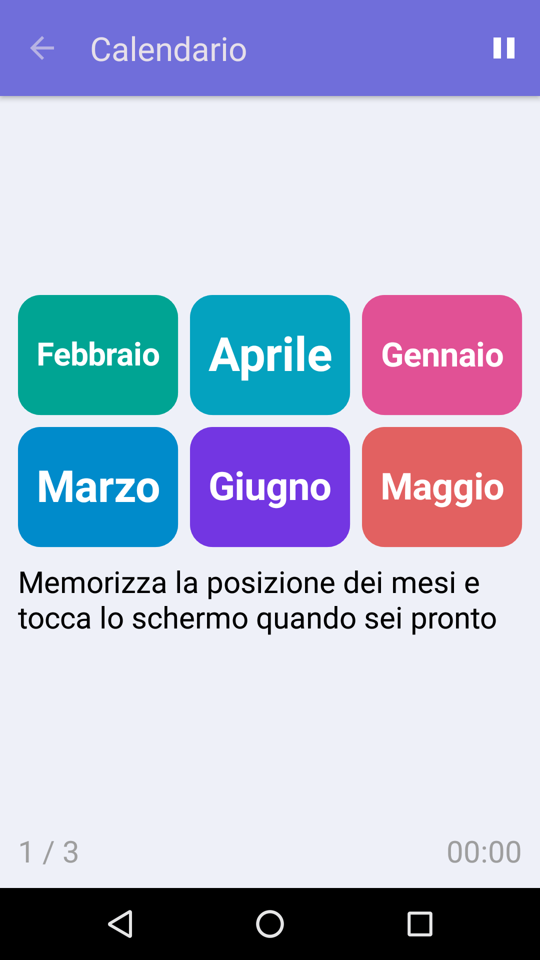 Calendario : Gioco di memoria gratuito per iPhone e Android