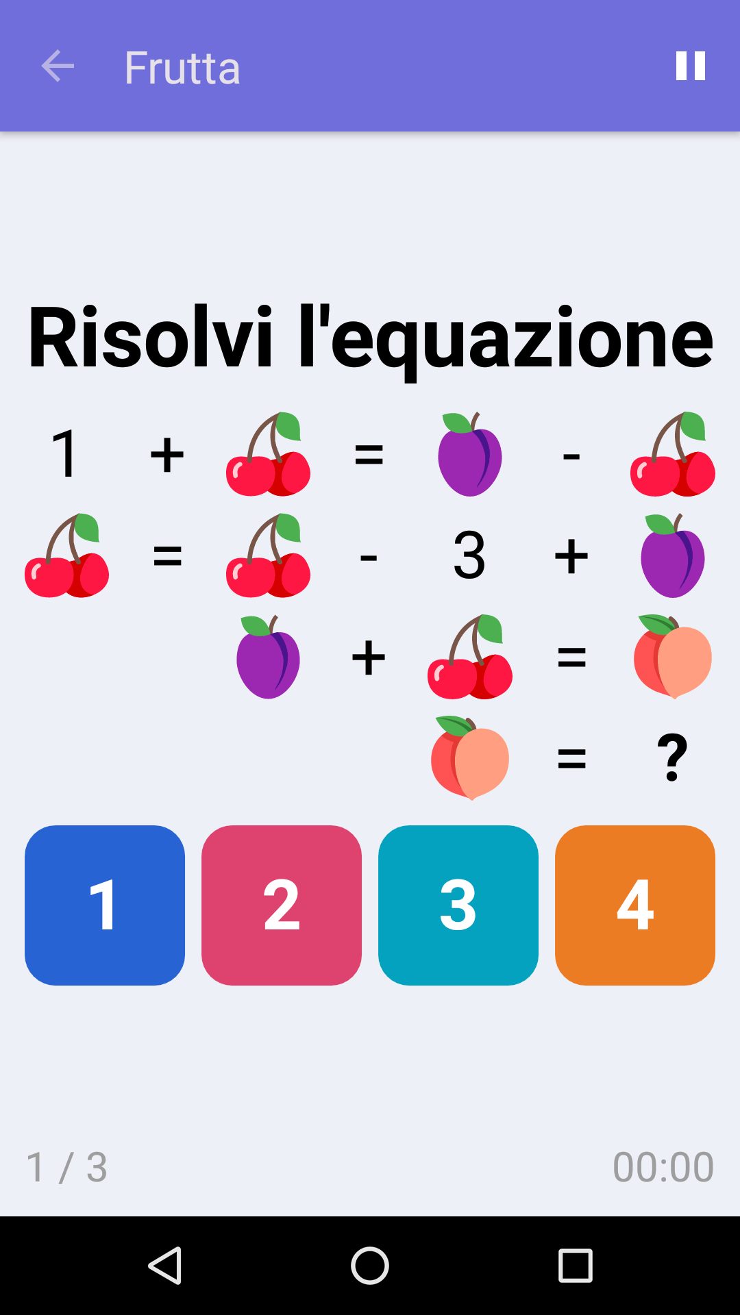 Frutta : Gioco di logica gratuito per iPhone e Android