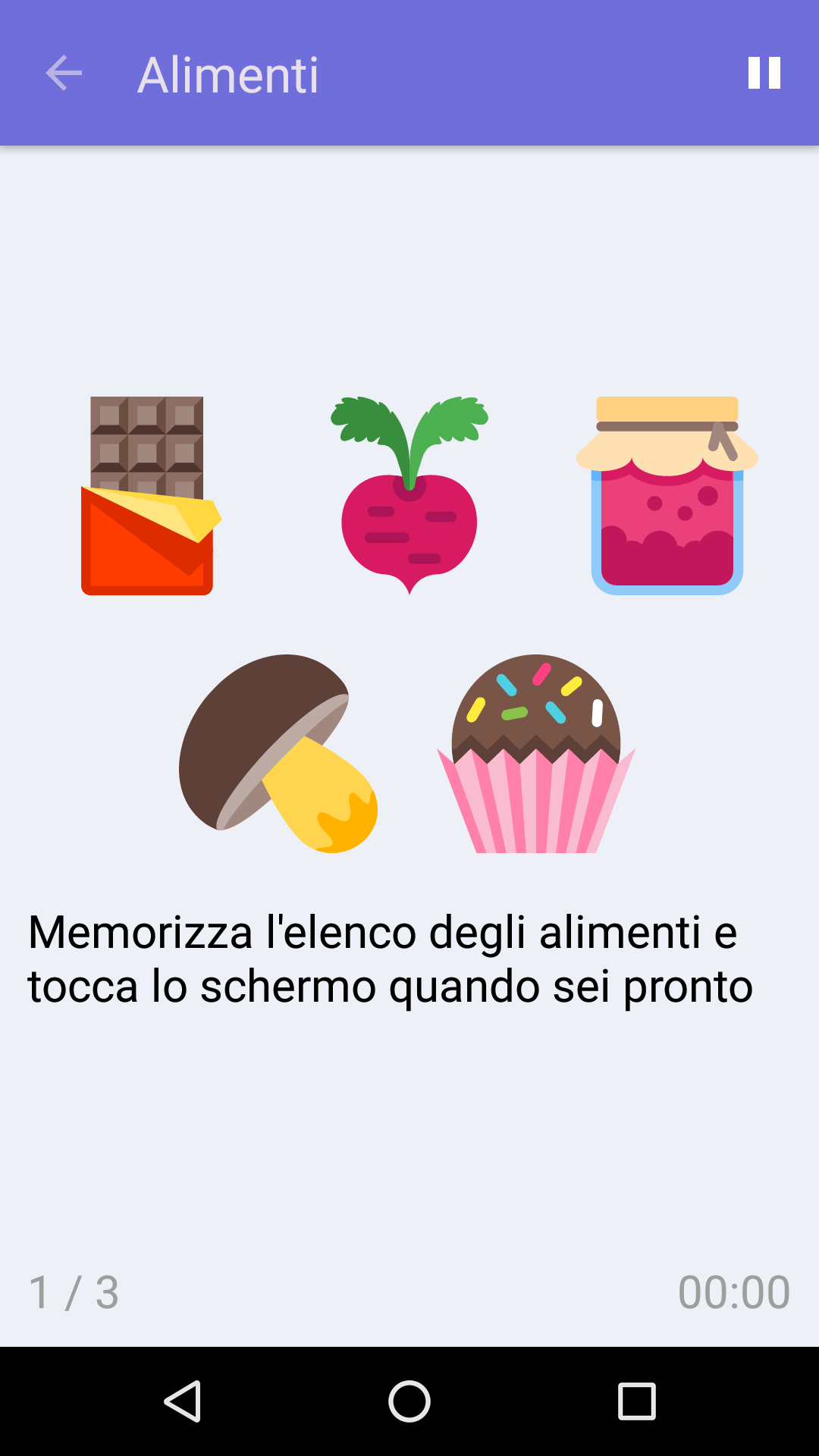 Alimenti : Gioco di memoria gratuito per iPhone e Android