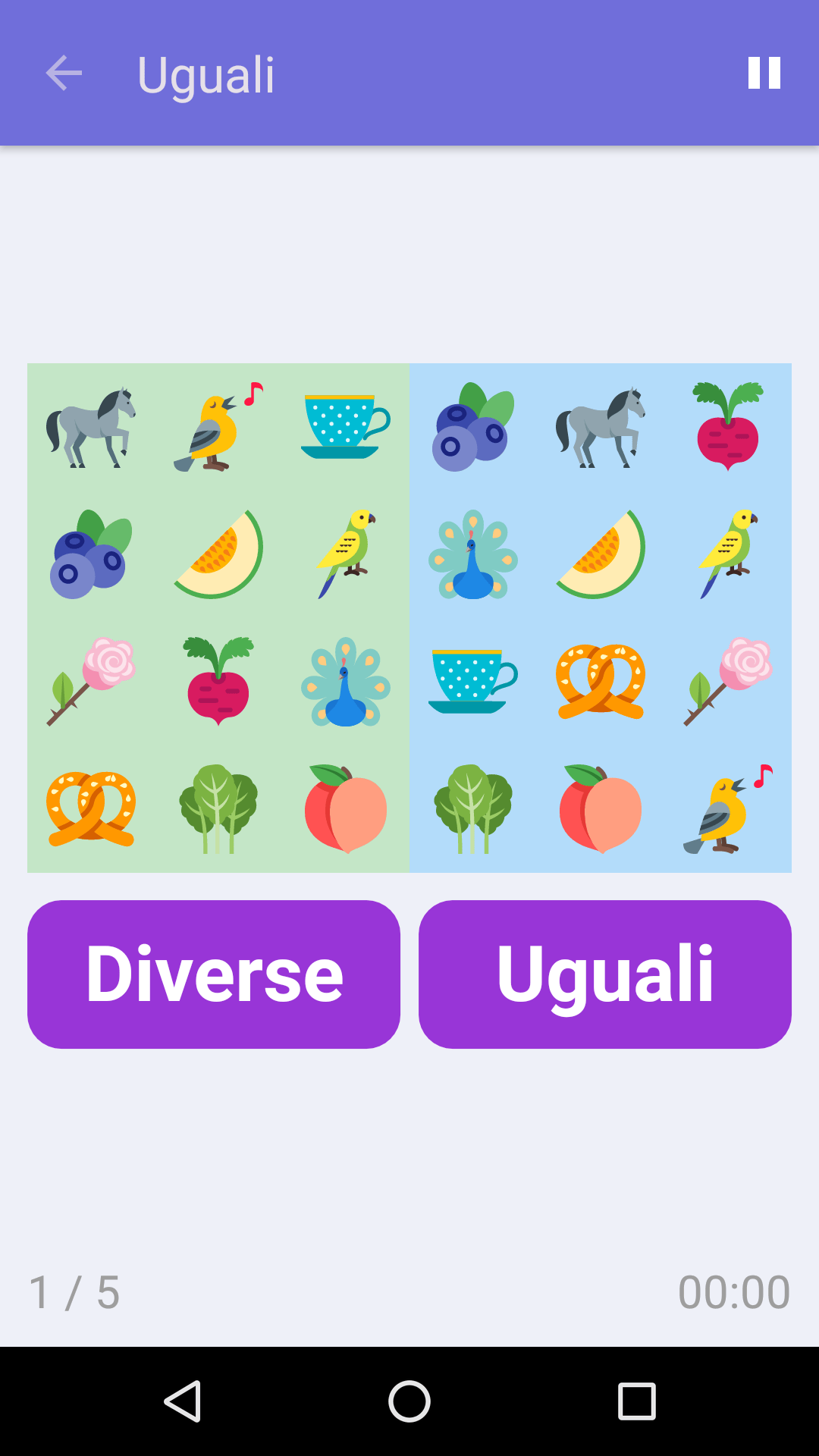 Uguali : Gioco di concentrazione gratuito per iPhone e Android