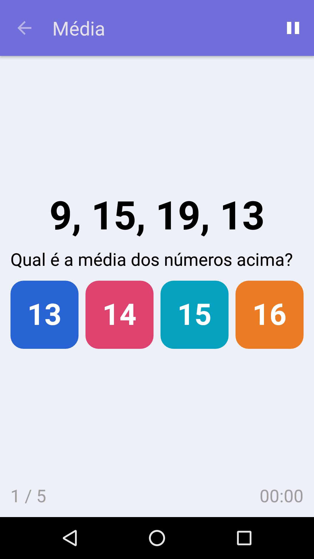 Média : Jogo gratuito para testar seus conhecimentos de matemática, para iPhone e Android