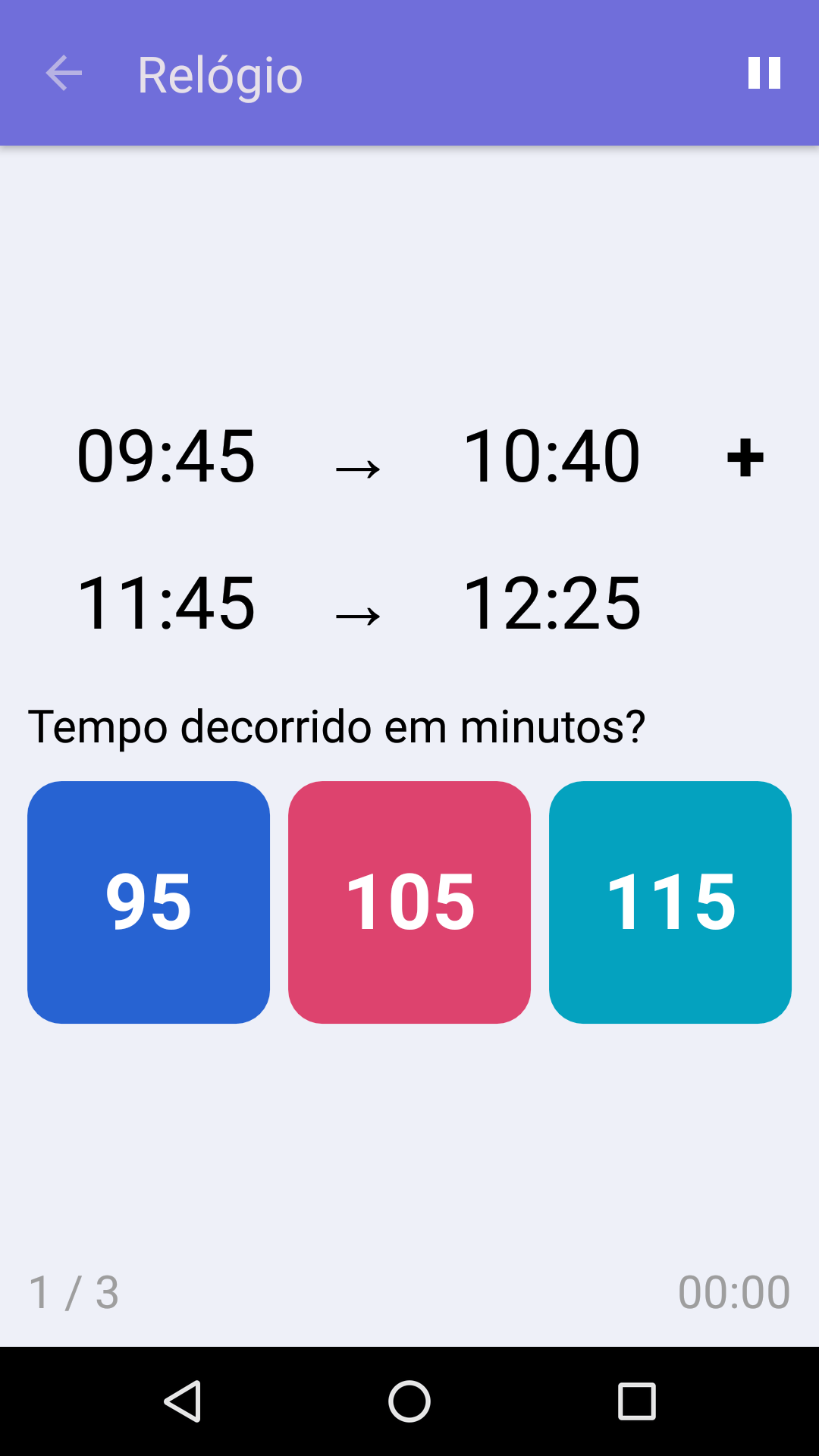 Relógio : Jogo gratuito para testar seus conhecimentos de matemática, para iPhone e Android