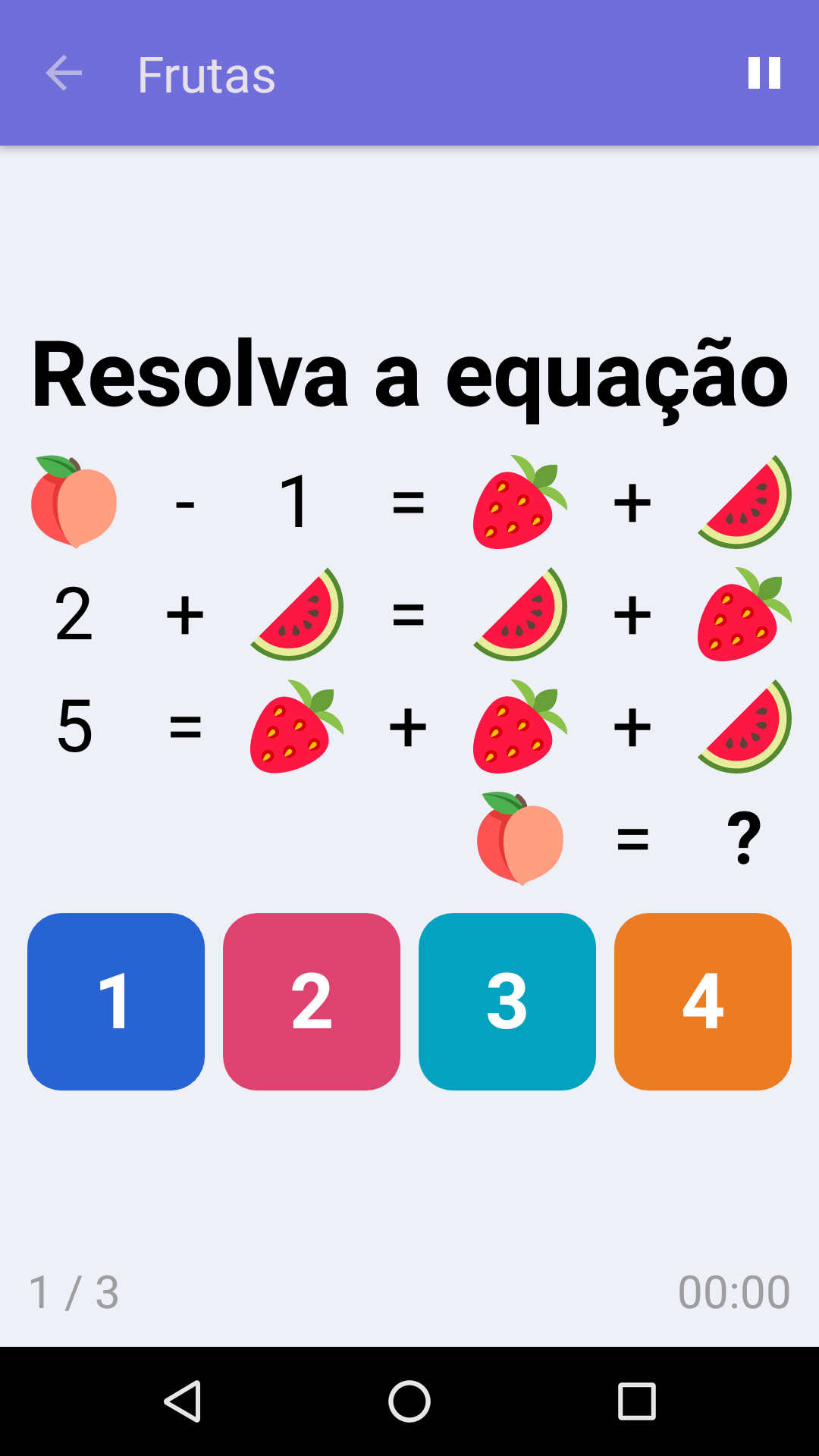 Frutas : Jogo gratuito para testar a sua lógica, para iPhone e Android