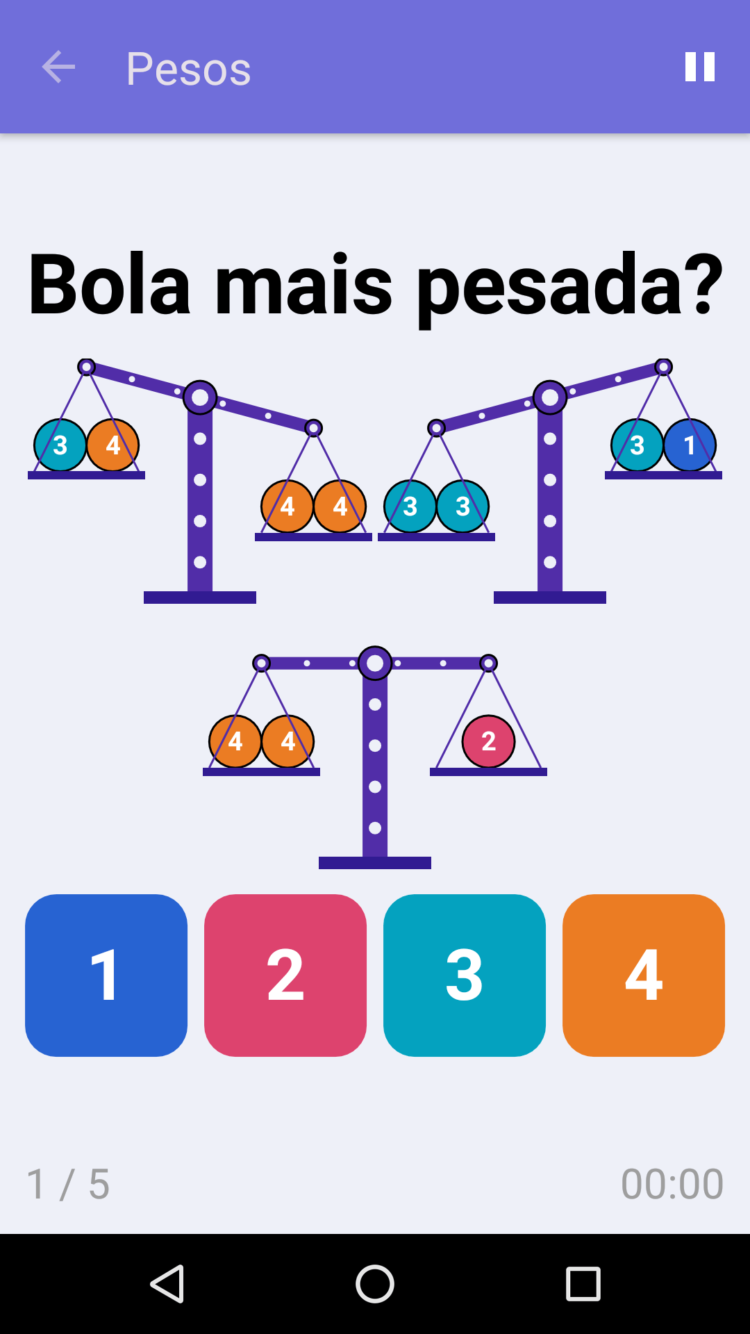 Pesos : Jogo gratuito para testar a sua lógica, para iPhone e Android