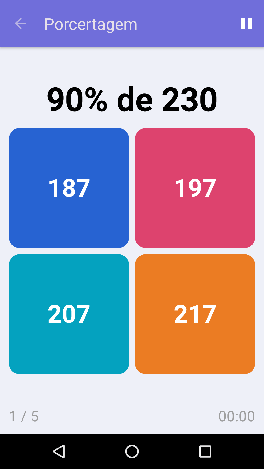 Porcertagem : Jogo gratuito para testar seus conhecimentos de matemática, para iPhone e Android