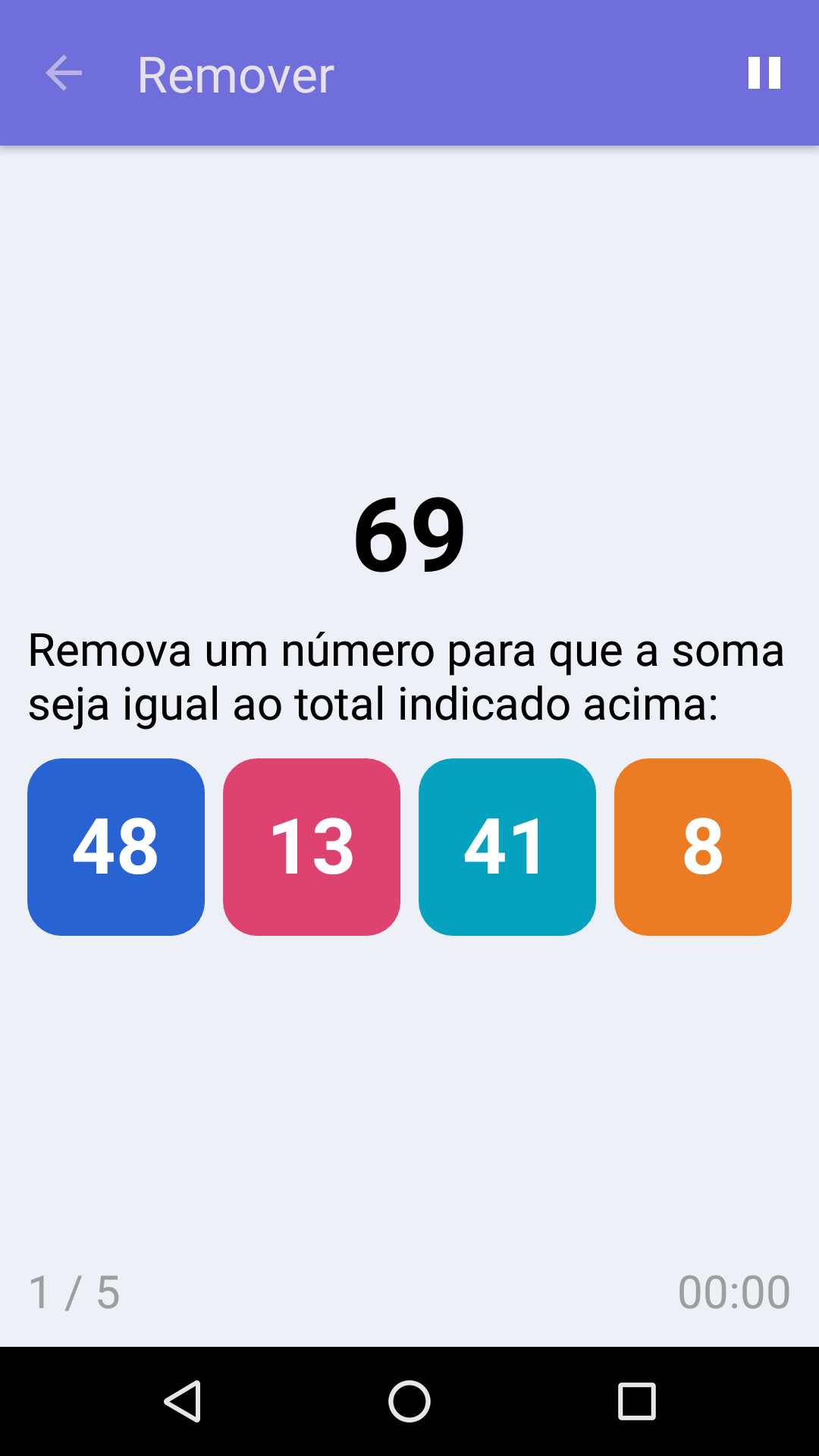 Remover : Jogo gratuito para testar seus conhecimentos de matemática, para iPhone e Android