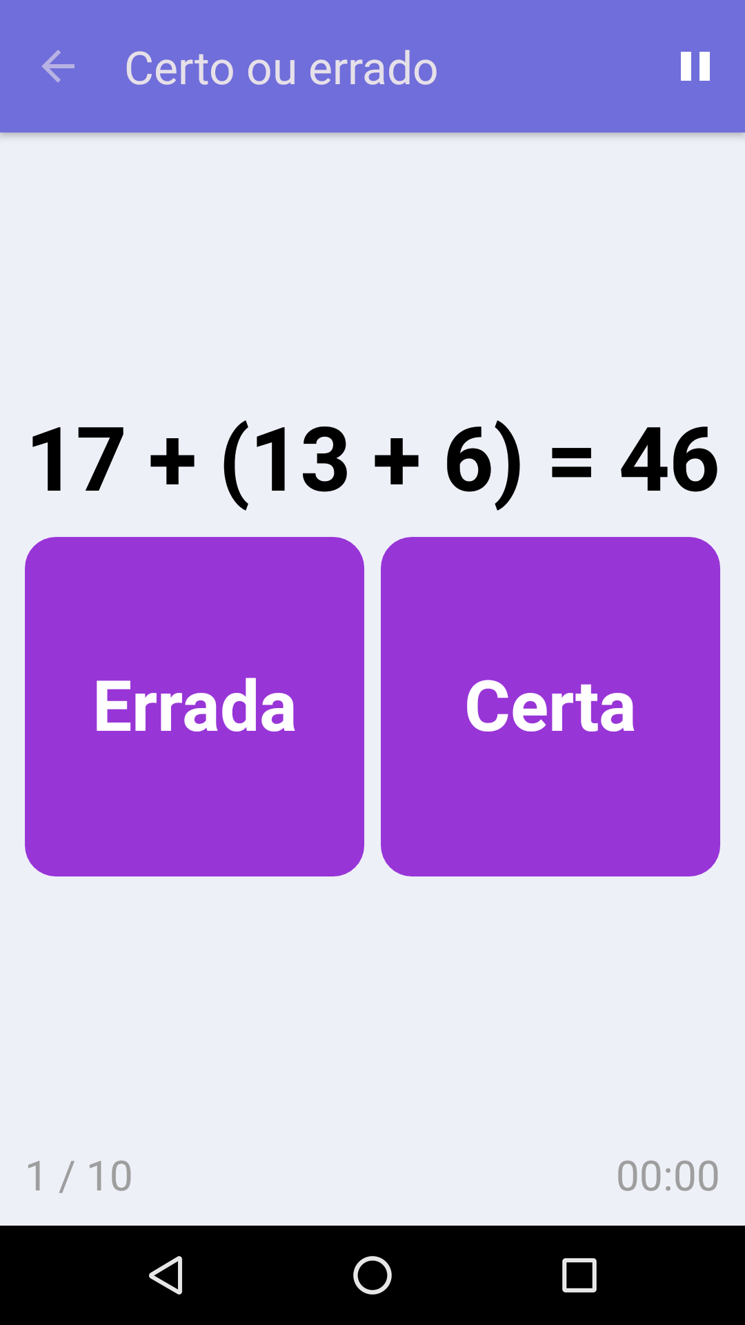 Certo ou errado : Jogo gratuito para testar seus conhecimentos de matemática, para iPhone e Android